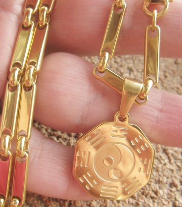 Lant +medalion INOX placat ( otel inoxidabil ) cod mihasem512 - Img 3