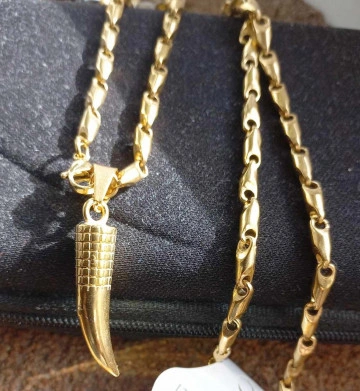 Lant +medalion INOX placat ( otel inoxidabil ) cod mihasem585