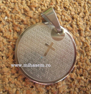 Medalion INOX  ( otel inoxidabil ) cod mihasem300