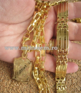 SET Lant +medalion +bratara  INOX  ( otel inoxidabil ) cod mihasem257 - Img 3