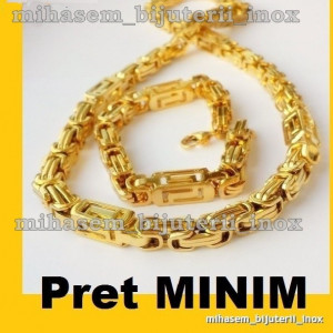 Lant +bratara  INOX  placat  ( otel inoxidabil ) cod mihasem107