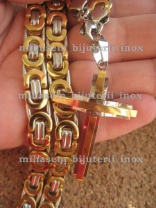 Lant +medalion +bratara INOX ( otel inoxidabil ) cod mihasem100 - Img 2