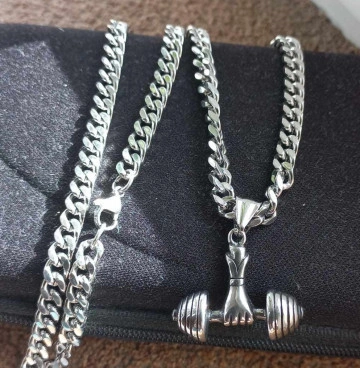 Lant +medalion INOX ( otel inoxidabil ) cod mihasem710