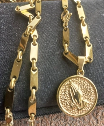 Lant +medalion INOX placat ( otel inoxidabil ) cod mihasem335