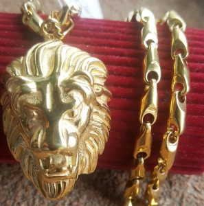 Lant +medalion INOX placat ( otel inoxidabil ) cod mihasem399