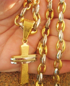 Lant +medalion INOX placat ( otel inoxidabil ) cod mihasem579 - Img 4