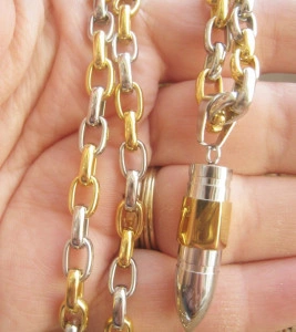 Lant +medalion INOX placat ( otel inoxidabil ) cod mihasem618