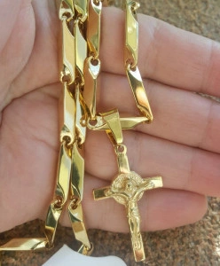 Lant +medalion INOX placat ( otel inoxidabil ) cod mihasem736 - Img 2