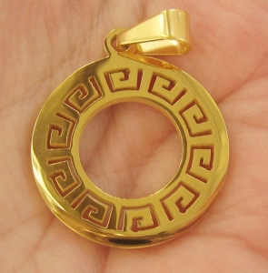 Medalion  INOX  placat  ( otel inoxidabil ) cod mihasem359