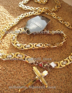 Lant +medalion +bratara INOX ( otel inoxidabil ) cod mihasem100 - Img 3