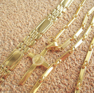 Lant   +medalion +bratara  INOX  placat  ( otel inoxidabil ) cod mihasem513