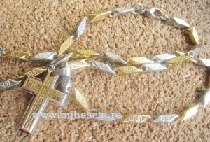 Lant +medalion INOX placat cod mihasem343 - Img 3