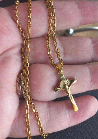 Lant +medalion INOX placat dama ( otel inoxidabil ) cod mihasem888
