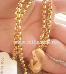 Lant +medalion INOX placat ( otel inoxidabil ) cod mihasem333 - Img 7