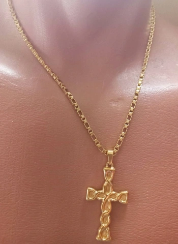 Lant +medalion INOX placat ( otel inoxidabil ) cod mihasem922