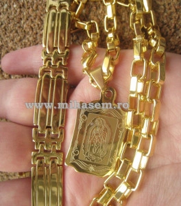 SET Lant +medalion +bratara  INOX  ( otel inoxidabil ) cod mihasem257 - Img 5