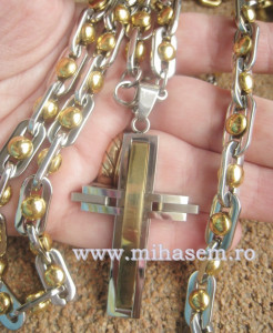 SET Lant +medalion +bratara  INOX  ( otel inoxidabil ) cod mihasem267 - Img 3