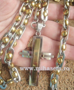 SET Lant +medalion +bratara  INOX  ( otel inoxidabil ) cod mihasem267 - Img 3
