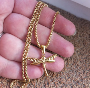 Lant +medalion INOX placat dama cod mihasem771