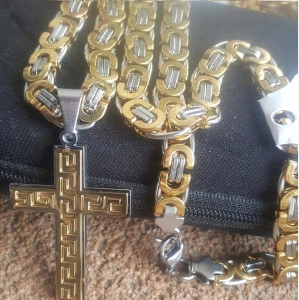 Lant +medalion INOX placat ( otel inoxidabil ) cod mihasem391