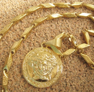 Lant   +medalion INOX  placat  ( otel inoxidabil ) cod mihasem520 - Img 2
