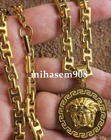 Lant +medalion INOX placat ( otel inoxidabil ) cod mihasem908