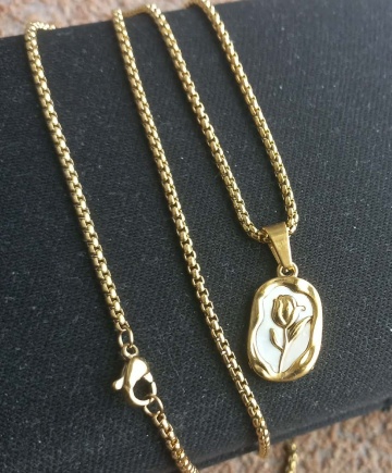 Lant dama +medalion INOX ( otel inoxidabil ) cod mihasem673