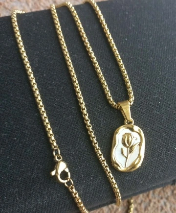 Lant dama +medalion INOX ( otel inoxidabil ) cod mihasem673