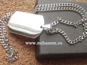 Lant +medalion  INOX  ( otel inoxidabil ) cod mihasem318 - Img 3
