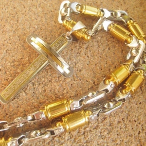 Lant +medalion INOX  placat  ( otel inoxidabil ) cod mihasem534