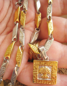Lant +medalion INOX  placat  ( otel inoxidabil ) cod mihasem536