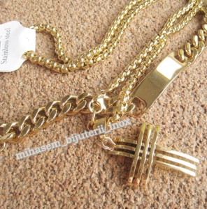 SET Lant +medalion+ bratara INOX  ( otel inoxidabil ) cod mihasem421 - Img 2
