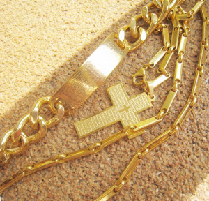 SET Lant +medalion+bratara   INOX placat  ( otel inoxidabil ) cod mihasem542 - Img 2