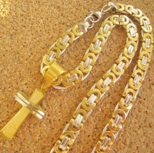 Lant +medalion INOX placat ( otel inoxidabil ) cod mihasem577