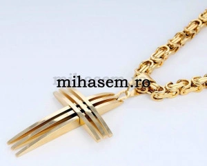 Lant +medalion INOX placat ( otel inoxidabil ) cod mihasem725 - Img 4