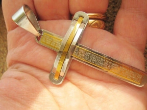 Medalion  INOX  placat  ( otel inoxidabil ) cod mihasem425 - Img 2