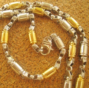 SET Lant +bratara INOX placat ( otel inoxidabil ) cod mihasem582 - Img 3