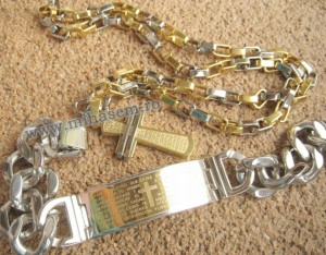 SET Lant +medalion+bratara INOX ( otel inoxidabil ) cod mihasem456 - Img 4