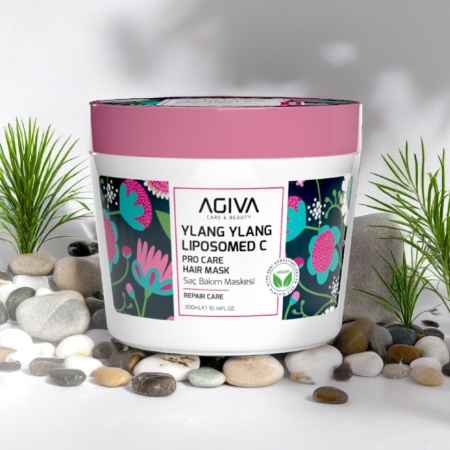 Masca de par pentru reparare Agiva Ylang Ylang Lıpozom C Pro Care Hair Mask 300 ml - Img 4