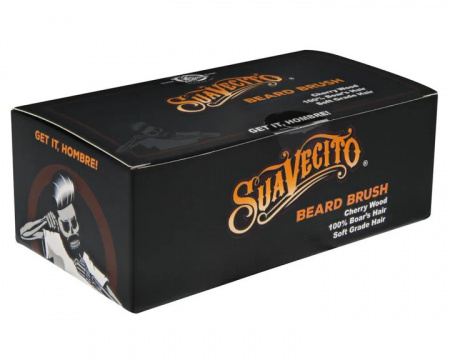 Suavecito K-C141 Cherry Wood Beard Brush - Mid Grade Hair - Img 2