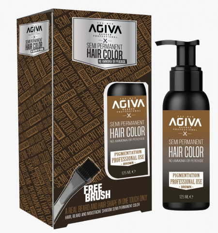 Agiva Semi- Permanent Med-Brown Color 125 Ml