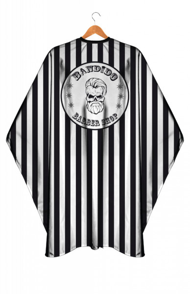 BANDIDO STAR BARBER CAPE (THICK STRIPS) - dungi groase