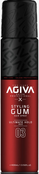 Agiva Hair Styling Spray Gum - Red 400 Ml