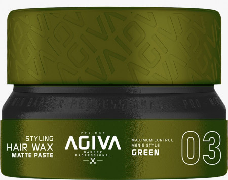 Agiva Styling Hair Wax Matte Paste - Green 155 Ml