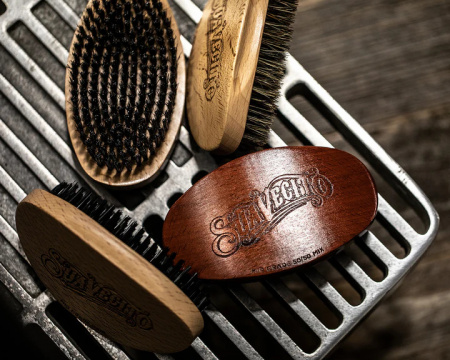 Suavecito K-C141 Cherry Wood Beard Brush - Mid Grade Hair - Img 4