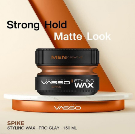 VASSO HAIR STYLING WAX CLAY (SPIKE) 150 ML
