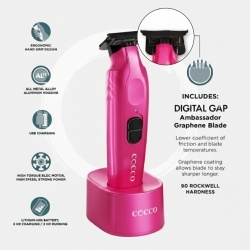 Masina de contur Cocco Hyper Veloce trimmer Pink - articol profesional doar pentru frizeri si stilisti - Img 6