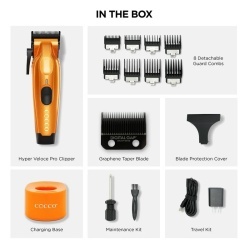 Masina de tuns Cocco Hyper Veloce Orange - articol profesional doar pentru frizeri si stilisti - Img 11