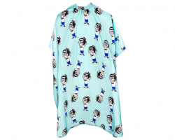 Pelerina pentru copii Suavecito M532BN Mascot Club Blue Barber Cape - Kid's