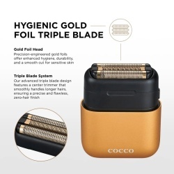 Shaver Cocco Impacto Gold - articol profesional doar pentru frizeri si stilisti - Img 6